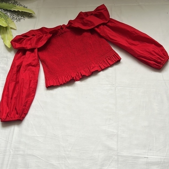 ⭐️MAJE Lenda Smocked Off-The-Shoulder Cotton Top⭐️ - Picture 9 of 11